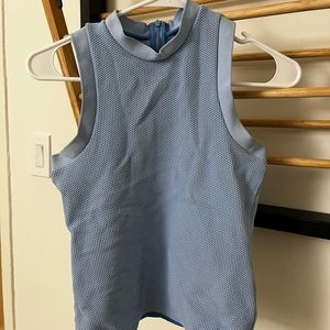 Acne Studio Blue Mock Neck Zip Shirt Size Small